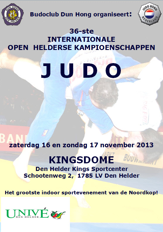 Open Helderse Kampioenschappen Judo 2013 @ Den Helder Kings Sportcenter Kingsdome | Den Helder | Noord-Holland | Nederland